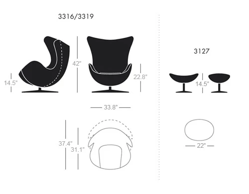 Fritz Hansen Arne Jacobsen Egg Chair - Image 14