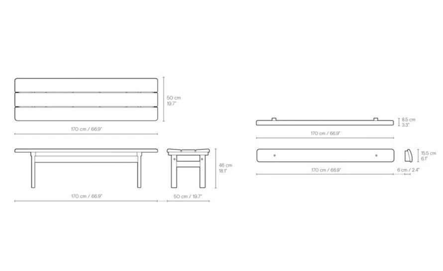 BM0700 Asserbo Backless Bench - Image 12