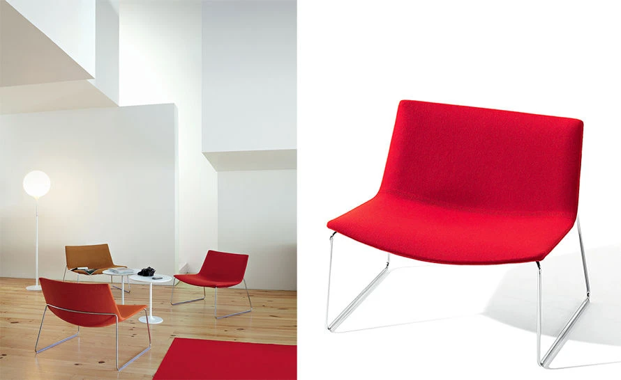 Catifa 80 Lounge Chair With Sled Base - Image 5