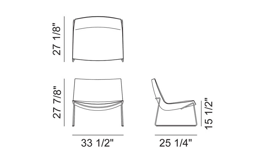 Catifa 80 Lounge Chair With Sled Base - Image 9