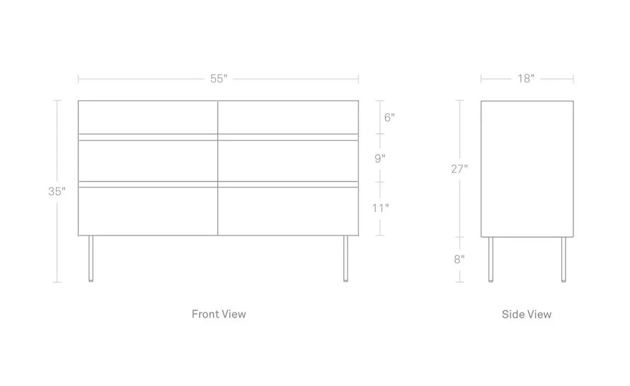Clad 6 Drawer Dresser - Image 10
