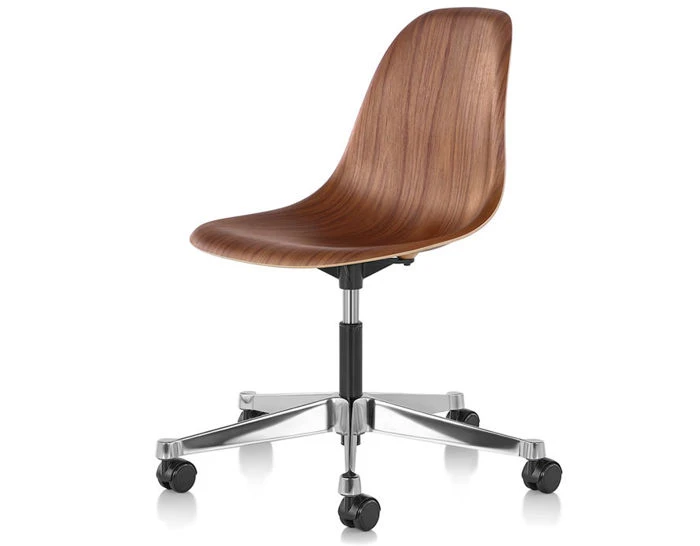 EamesĀ® Molded Wood Side Chair With Task Base - Image 2