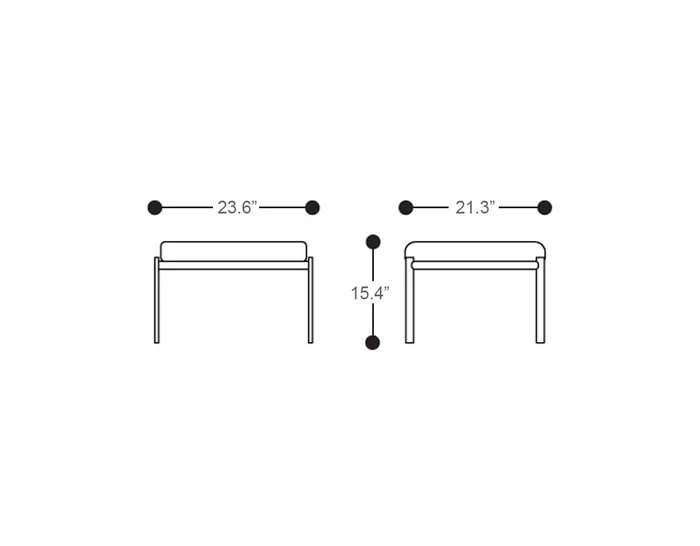 Artek Kiki 1-seater Bench - Image 2
