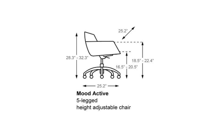 Mood Active 5 Star Base Chair - Image 5