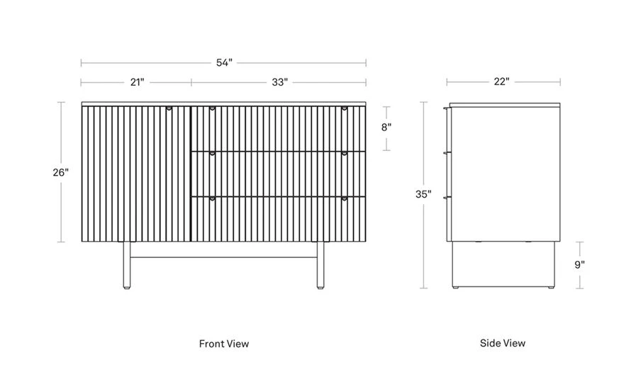 Murmur 1 Door / 3 Drawer Credenza - Image 11
