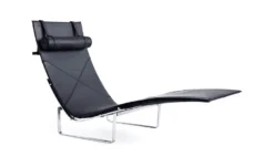 Fritz Hansen Pk24 Leather Chaise Lounge