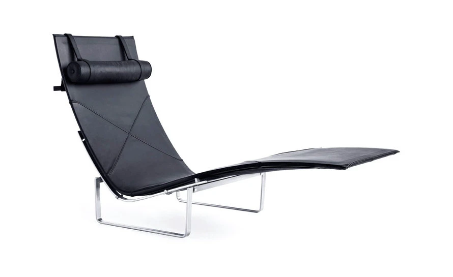 Fritz Hansen Pk24 Leather Chaise Lounge