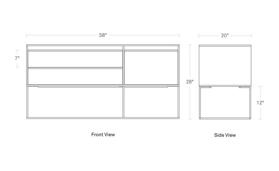 Rule 1 Door, 2 Drawer Console - Image 18