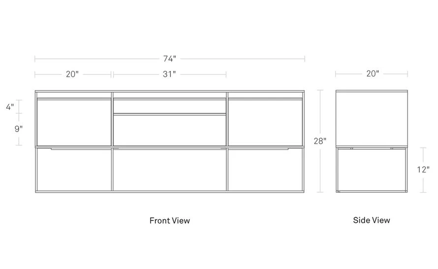 Rule 2 Door, 2 Drawer Console - Image 16