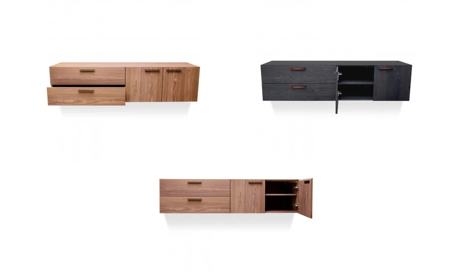 Shale 2 Door / 2 Drawer Wall Mounted Cabinet - Image 3