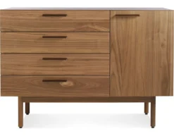 Shale 4 Drawer / 1 Door Credenza